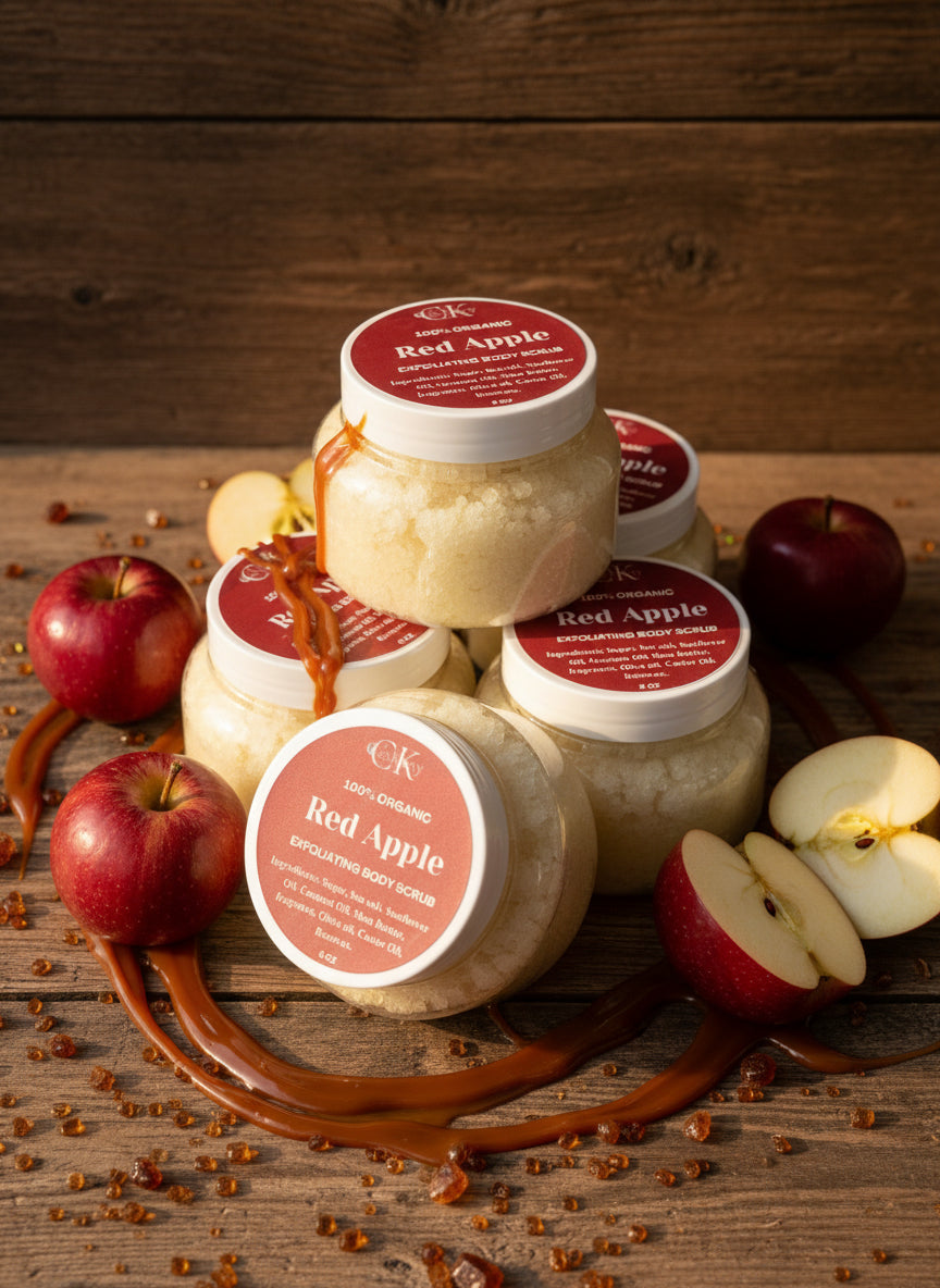 🍎 RED APPLE Sea Moss Body Scrub