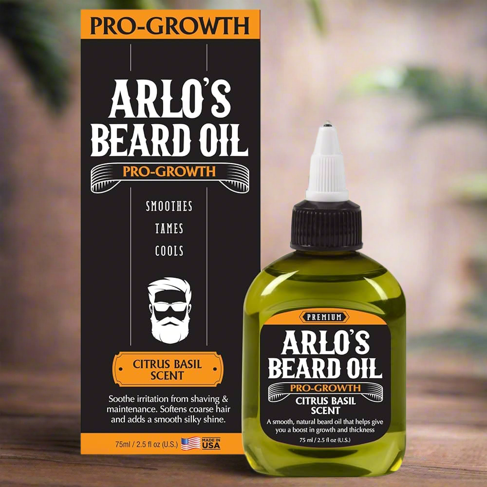 Arlo’s Pro Growth Beard Oil – Citrus Basil/Bergamot & Juniper Scent