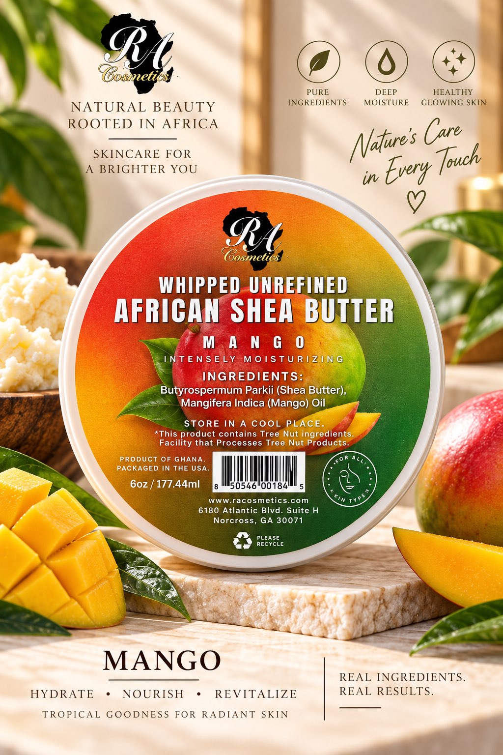 Whipped Unrefined African Shea Butter