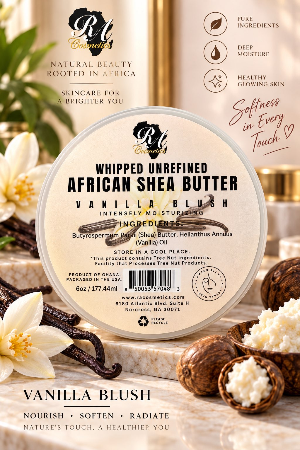 Whipped Unrefined African Shea Butter