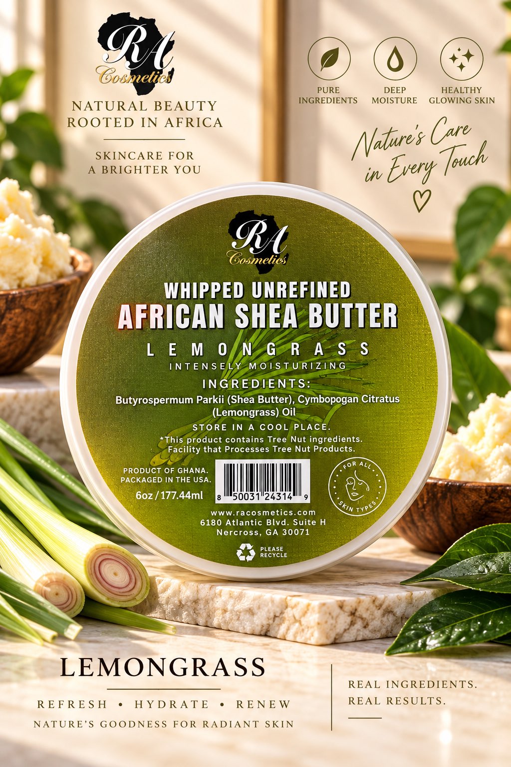 Whipped Unrefined African Shea Butter